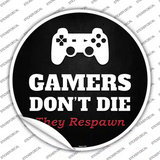 PlayStation Gamers Dont Die Novelty Circle Sticker Decal