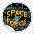 US Space Force Novelty Circle Sticker Decal