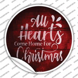 Come Home For Christmas Novelty Circle Sticker Decal