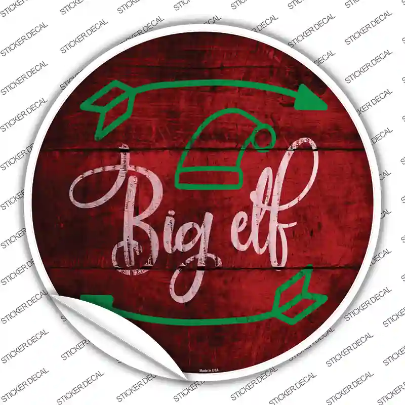Big Elf Novelty Circle Sticker Decal