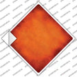 Orange Oil Rubbed Novelty Diamond Sticker Decal