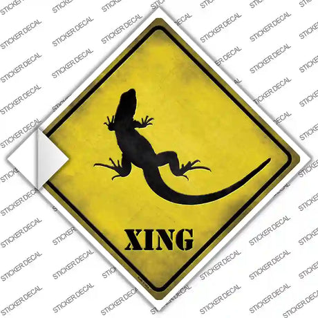 Lizard Xing Novelty Diamond Sticker Decal