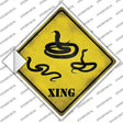 Snakes Xing Novelty Diamond Sticker Decal