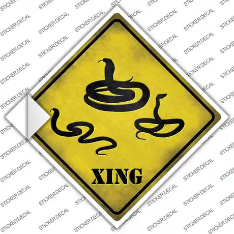 Snakes Xing Novelty Diamond Sticker Decal