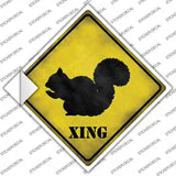 Squirrel Xing Novelty Diamond Sticker Decal