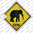 Elephant Xing Novelty Diamond Sticker Decal