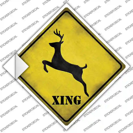 Deer Xing Novelty Diamond Sticker Decal