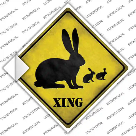 Rabbit Xing Novelty Diamond Sticker Decal