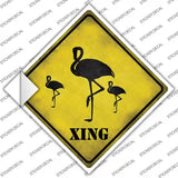 Flamingos Xing Novelty Diamond Sticker Decal