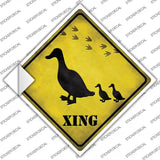 Ducks Xing Novelty Diamond Sticker Decal