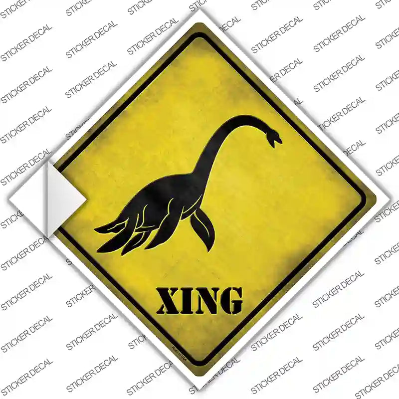 Sea Monster Xing Novelty Diamond Sticker Decal