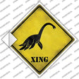 Sea Monster Xing Novelty Diamond Sticker Decal