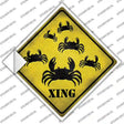 Crab Xing Novelty Diamond Sticker Decal