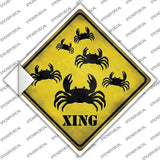 Crab Xing Novelty Diamond Sticker Decal