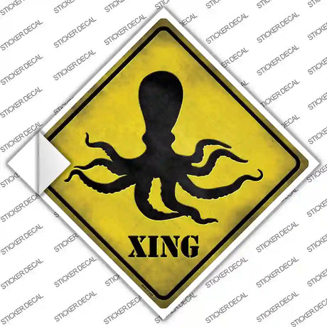 Octopus Xing Novelty Diamond Sticker Decal