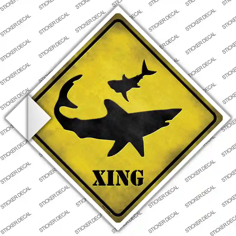 Shark Xing Novelty Diamond Sticker Decal