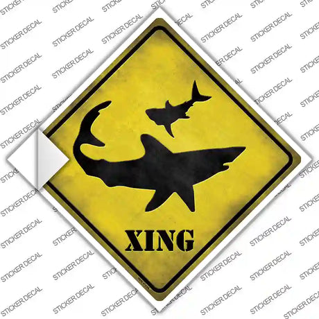 Shark Xing Novelty Diamond Sticker Decal