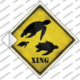 Turtle Xing Novelty Diamond Sticker Decal
