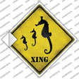 Seahorse Xing Novelty Diamond Sticker Decal
