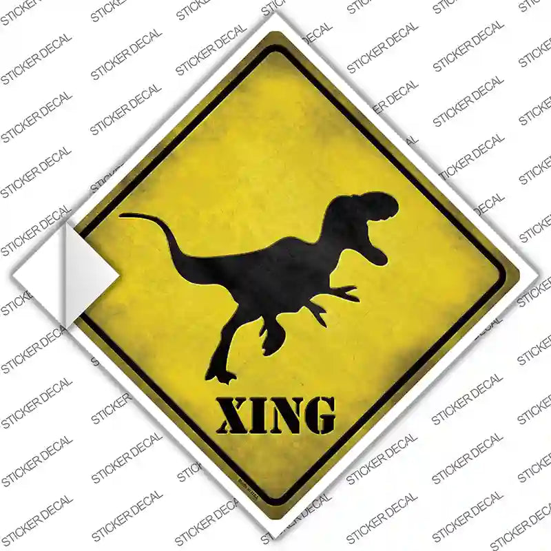 T-Rex Xing Novelty Diamond Sticker Decal
