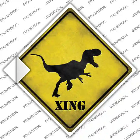 T-Rex Xing Novelty Diamond Sticker Decal