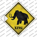 Mammoth Xing Novelty Diamond Sticker Decal