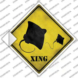Stingray Xing Novelty Diamond Sticker Decal