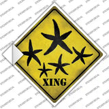 Starfish Xing Novelty Diamond Sticker Decal