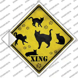 Cats Xing Novelty Diamond Sticker Decal