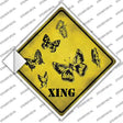 Butterflies Xing Novelty Diamond Sticker Decal