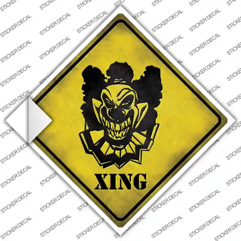 Clown Killer Xing Novelty Diamond Sticker Decal