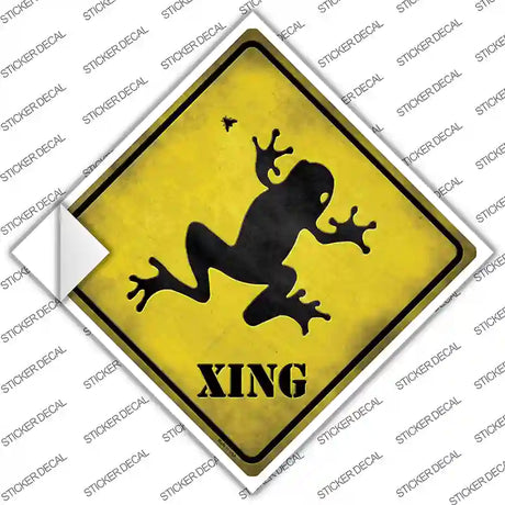 Frog Xing Novelty Diamond Sticker Decal