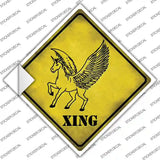 Unicorn Xing Novelty Diamond Sticker Decal