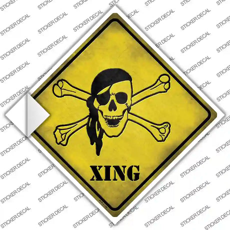 Pirate Xing Novelty Diamond Sticker Decal