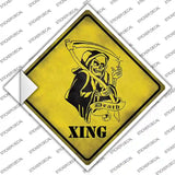 Grim Reaper Xing Novelty Diamond Sticker Decal