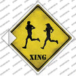 Runners Xing Novelty Diamond Sticker Decal