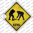 Hockey Xing Novelty Diamond Sticker Decal