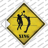 Volleyball Xing Novelty Diamond Sticker Decal