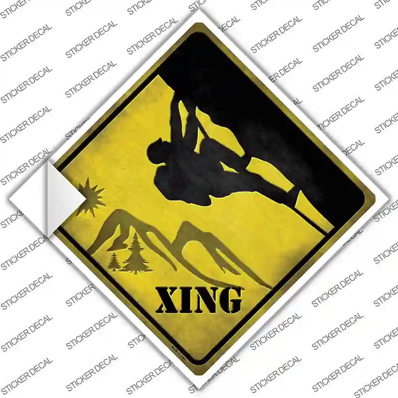 Climbing Xing Novelty Diamond Sticker Decal