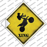 Motocross Xing Novelty Diamond Sticker Decal