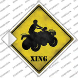 4 Wheeler Xing Novelty Diamond Sticker Decal