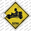 Go Karts Xing Novelty Diamond Sticker Decal