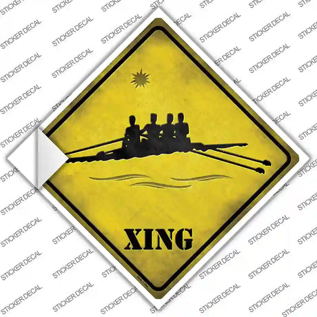 Kayak Racing Xing Novelty Diamond Sticker Decal