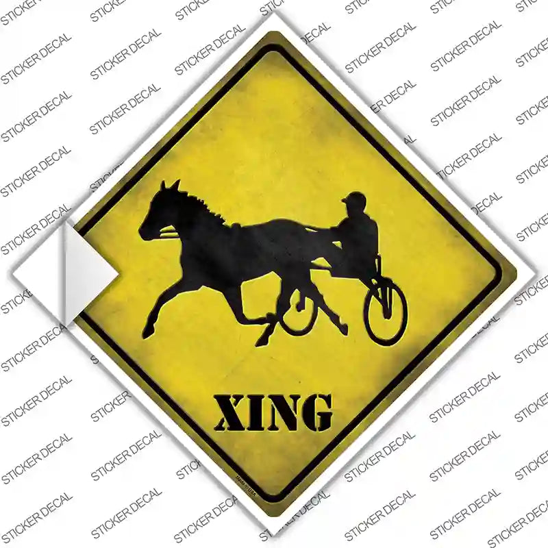 Harness Racing Xing Novelty Diamond Sticker Decal