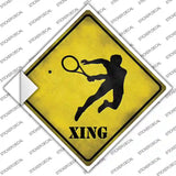 Tennis Xing Novelty Diamond Sticker Decal