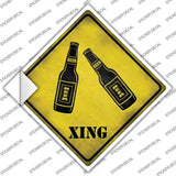 Beer Xing Novelty Diamond Sticker Decal