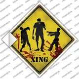 Zombies Xing Novelty Diamond Sticker Decal