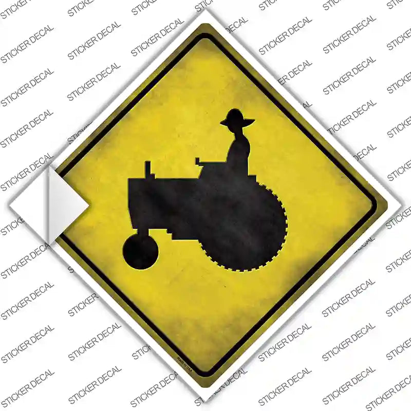 Tractor Novelty Diamond Sticker Decal