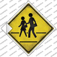 Pedestrian Crossing Novelty Diamond Sticker Decal