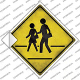 Pedestrian Crossing Novelty Diamond Sticker Decal